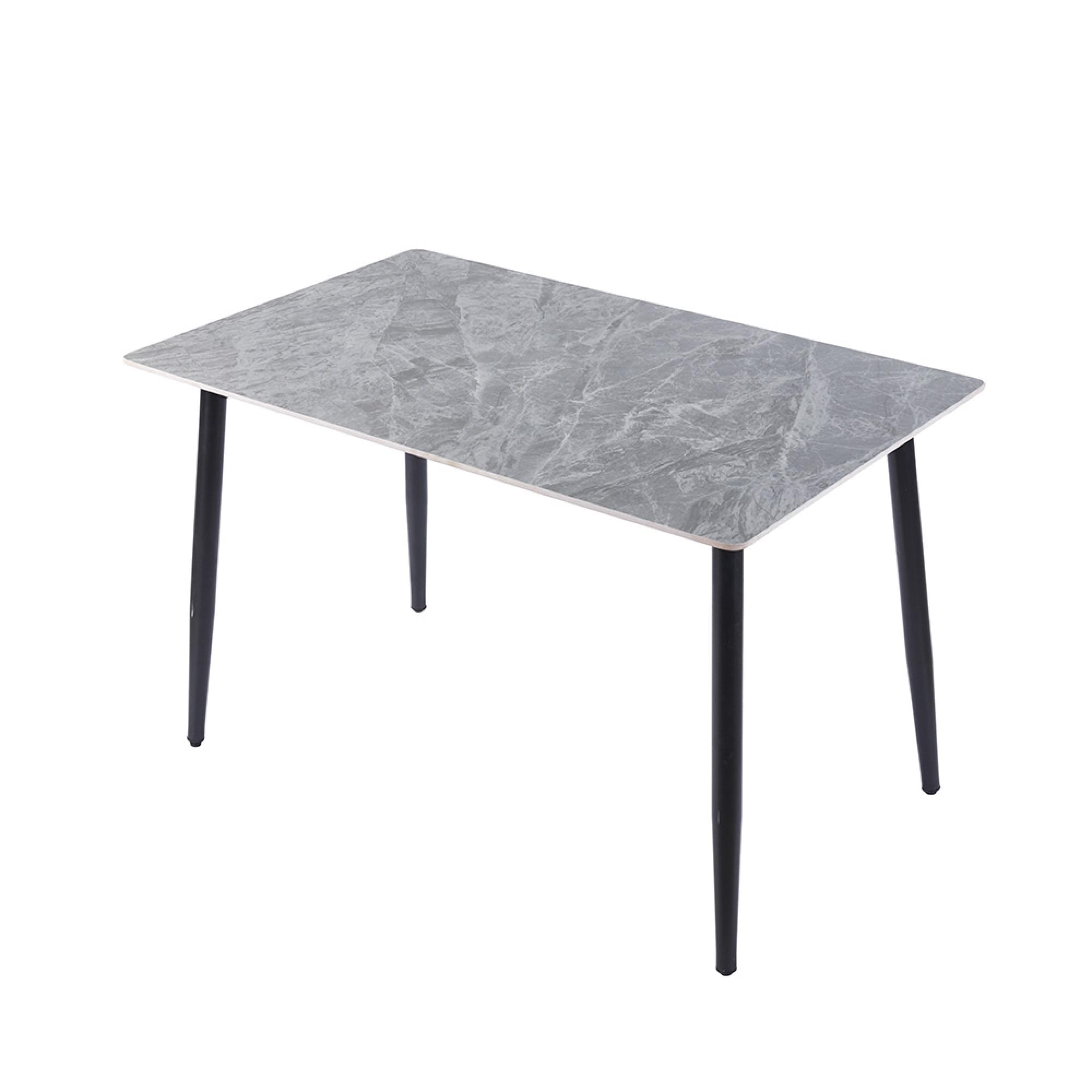 Breton Compact Dining Table - 4 Seater - 120cm - Grey Ceramic