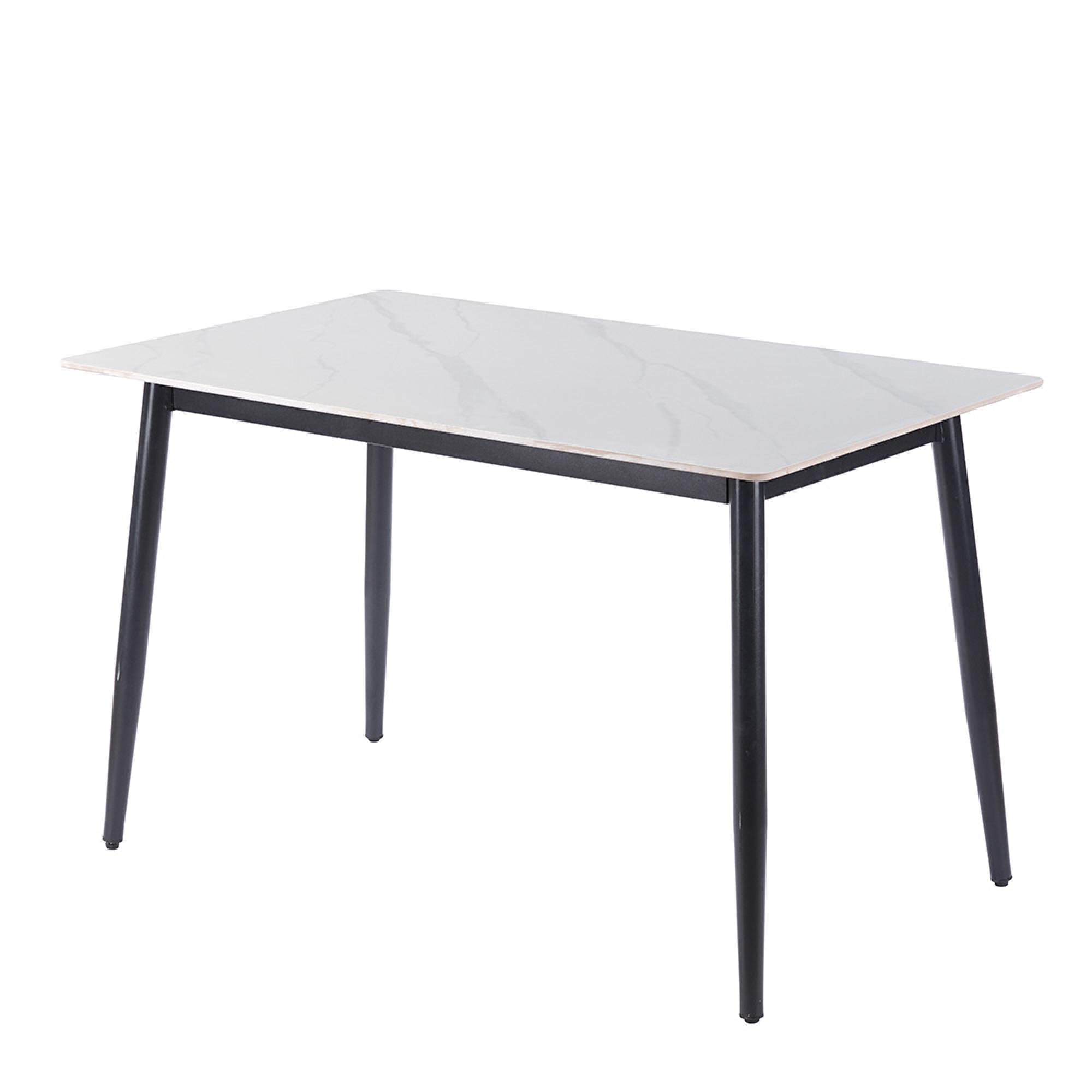 Breton Compact Dining Table - 4 Seater - 120cm - White Ceramic