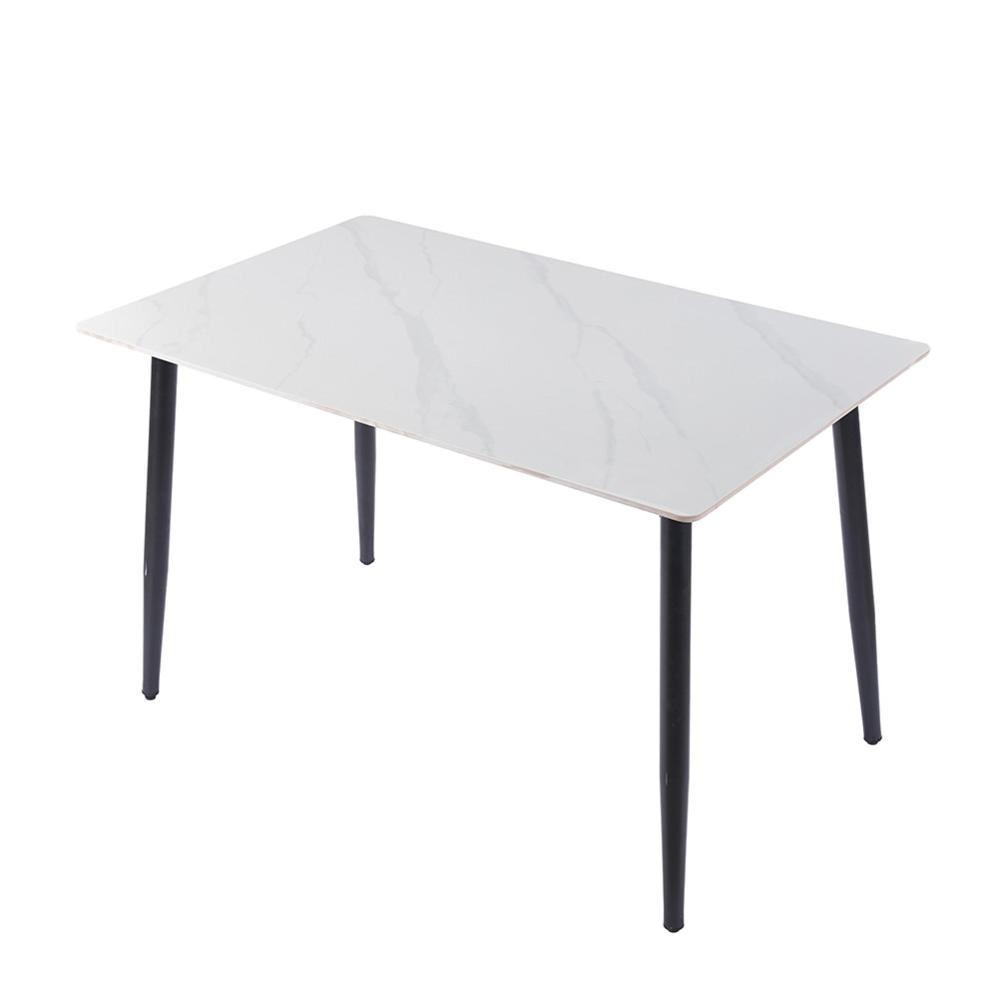 Breton Compact Dining Table - 4 Seater - 120cm - White Ceramic