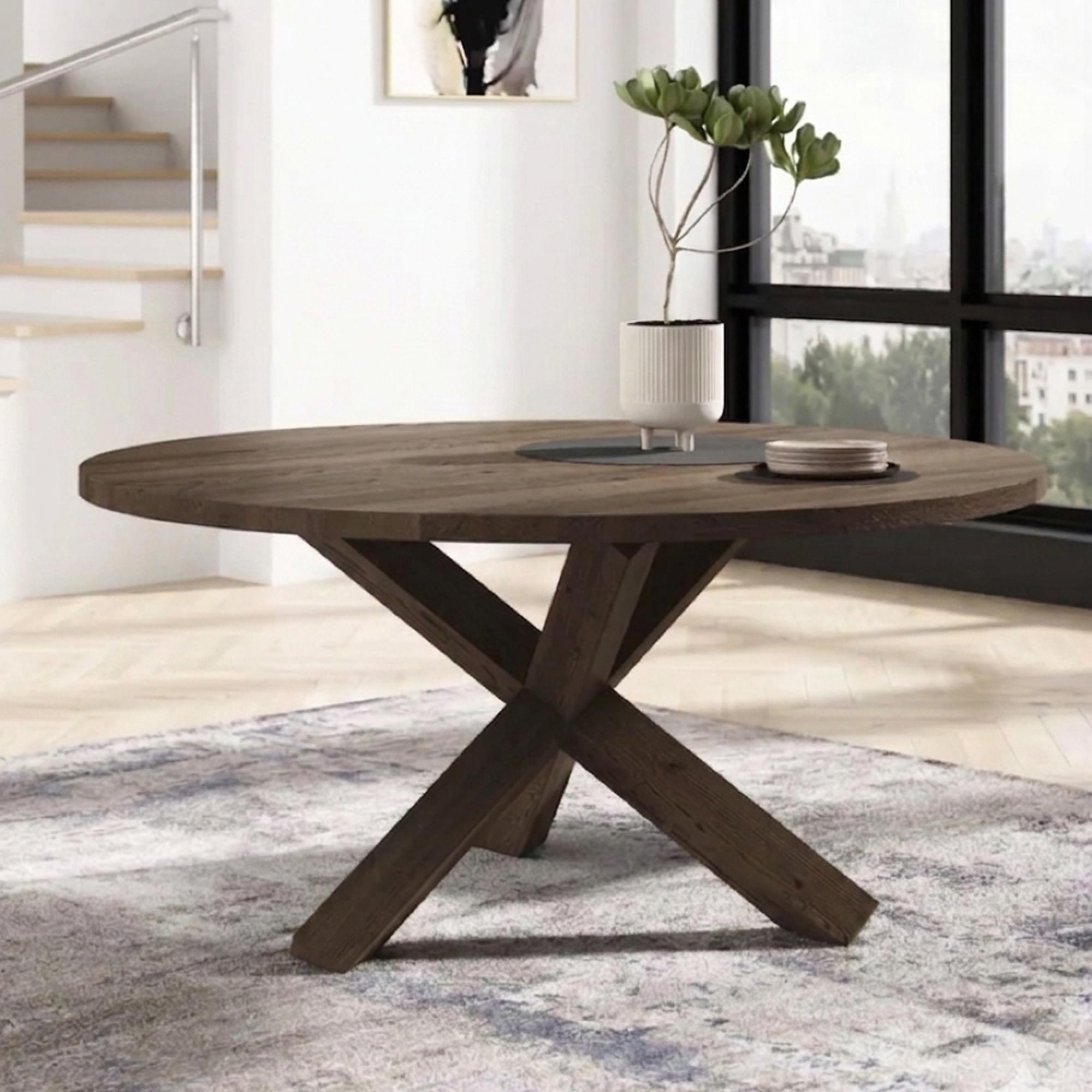 Coen Dining Table - with Spider Legs - Round - Oak - Variation Available