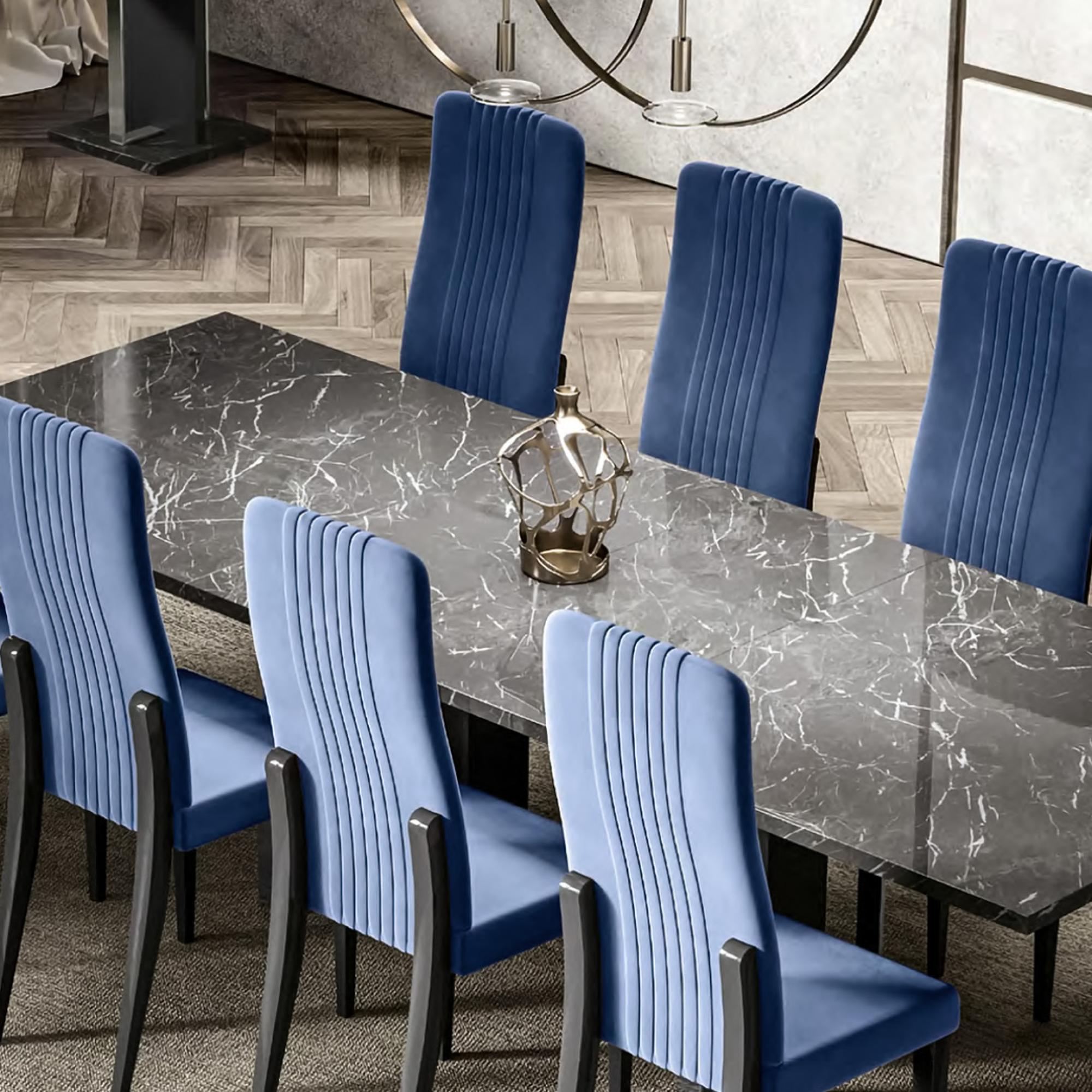 Carvelle Dark Grey 8-10 Seater Extending Dining Table