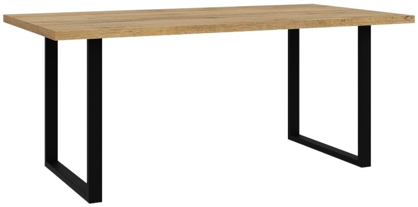 Chevron Oak Effect 6 Seater Dining Table