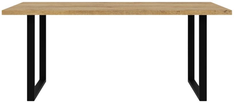 Chevron Oak Effect 6 Seater Dining Table