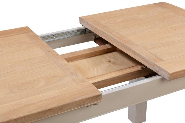 Clarion Dining Table - 4-6 Seater - 120cm-153cm - Extending - Oak and Grey