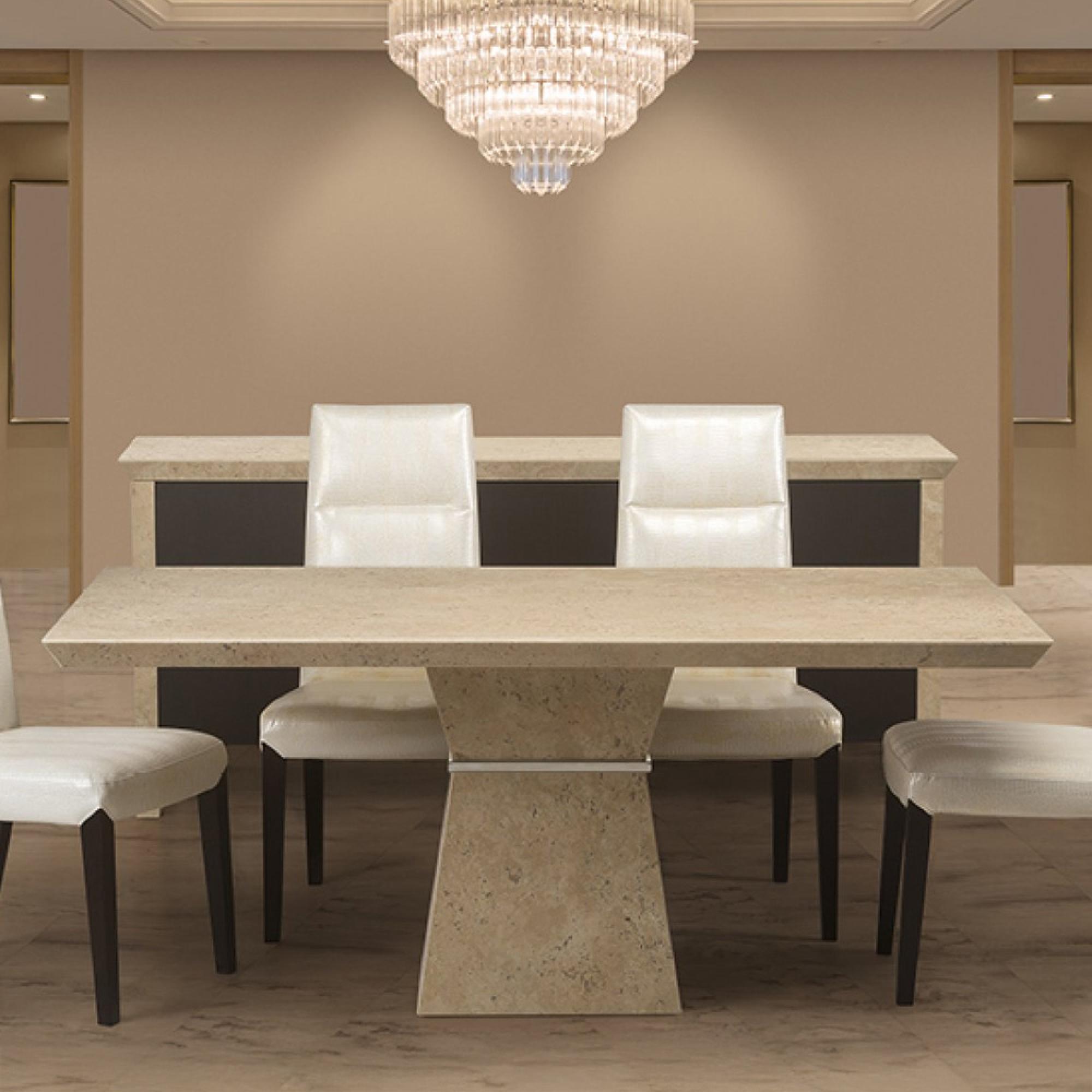 Clepsy Plus Dining Table - Marble with Pedestal Base - Variation Available