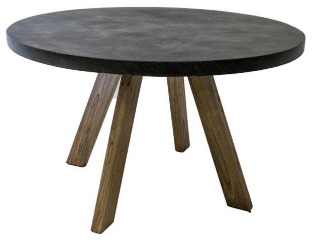 Concrete Top 4 Seater Round Dining Table