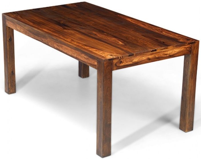 Cube Sheesham 6 Seater Dining Table - 158cm