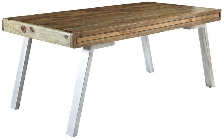 Dalhousie Industrial Acacia Wood 6 Seater Dining Table - 180cm