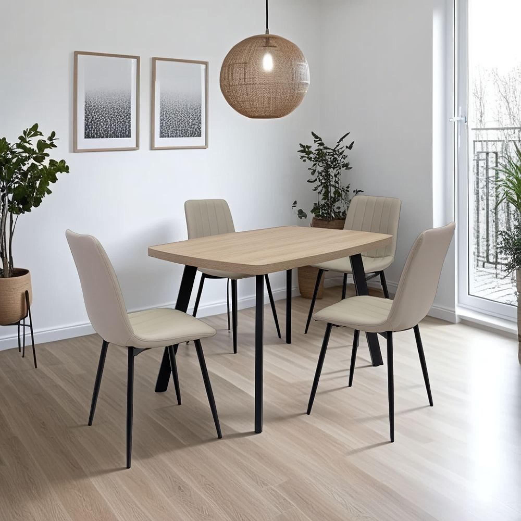 Dalton Dining Table - 4 Seater - 120cm - Light Oak