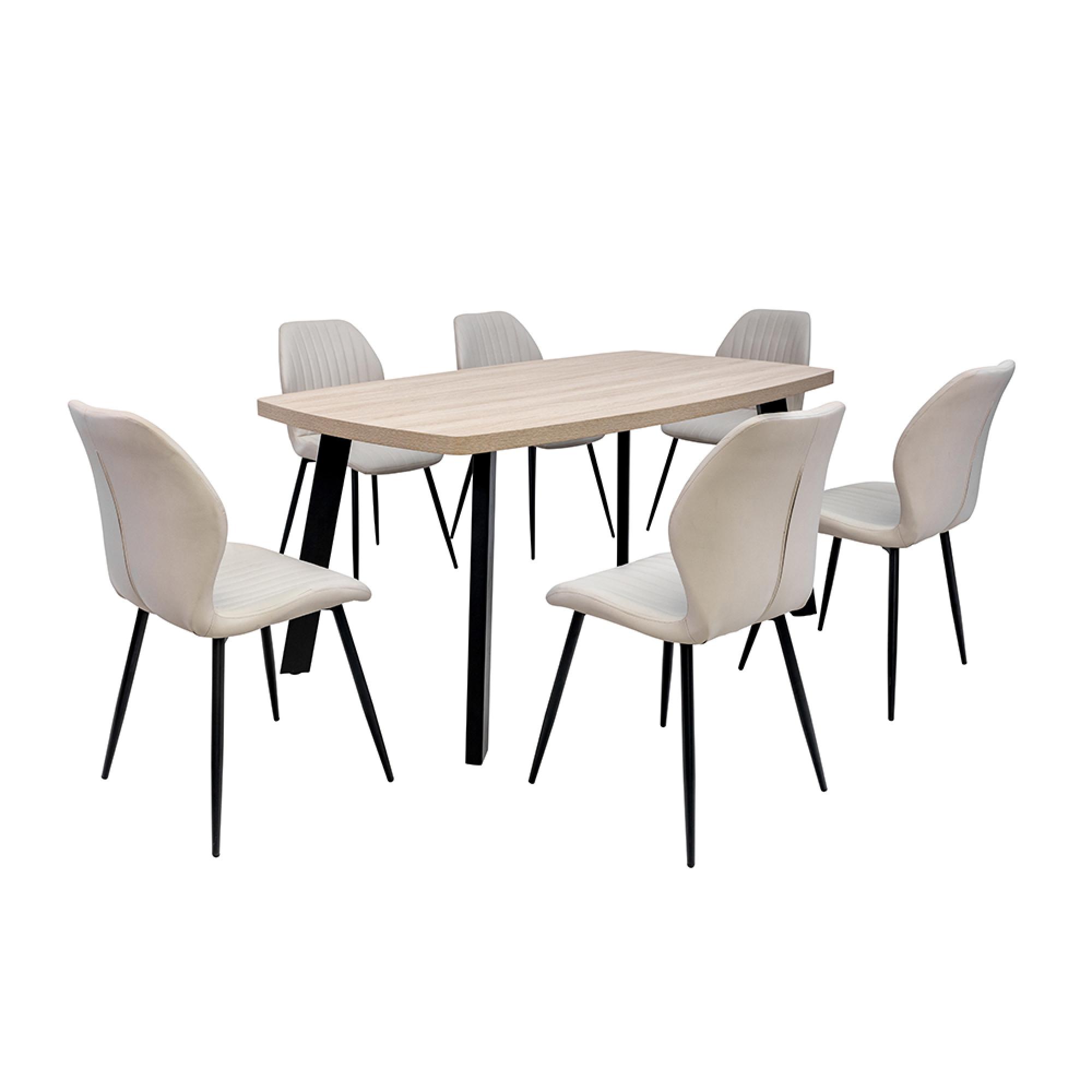 Dalton Dining Table - 6 Seater - 160cm - Light Oak