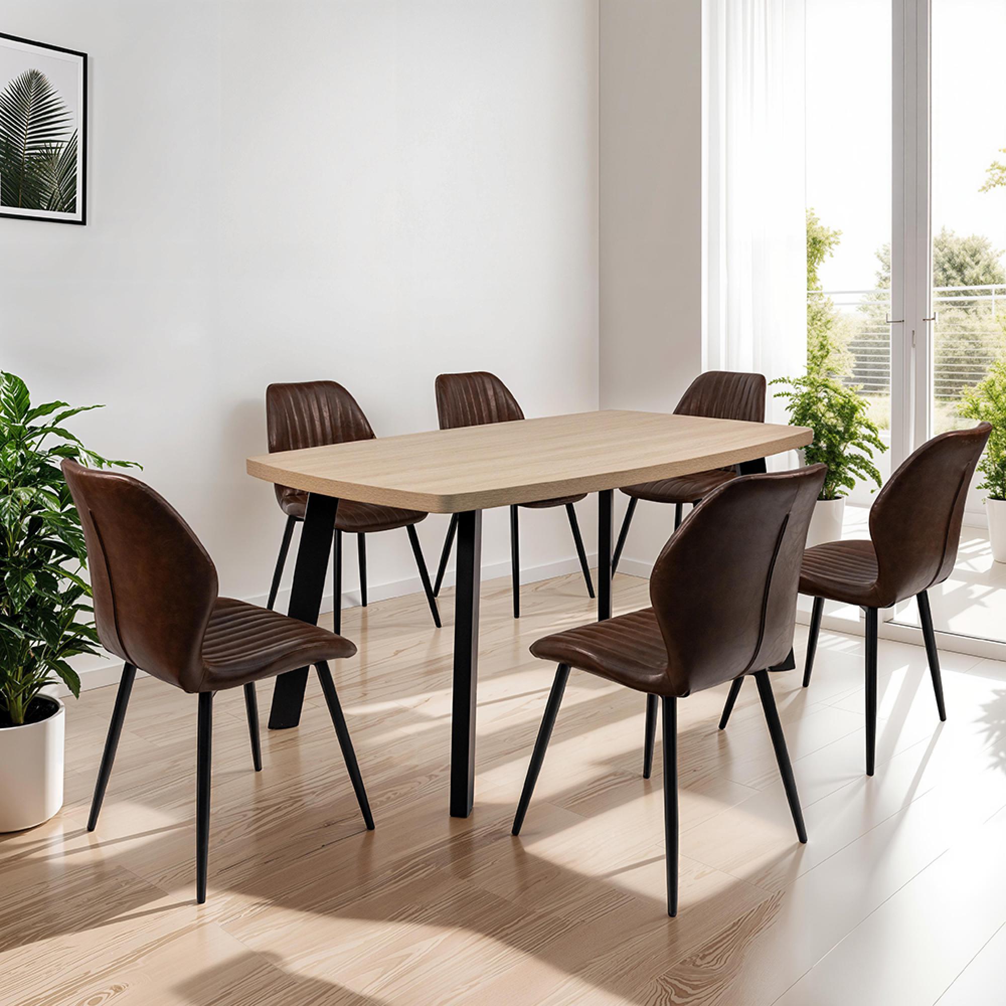 Dalton Dining Table - 6 Seater - 160cm - Light Oak