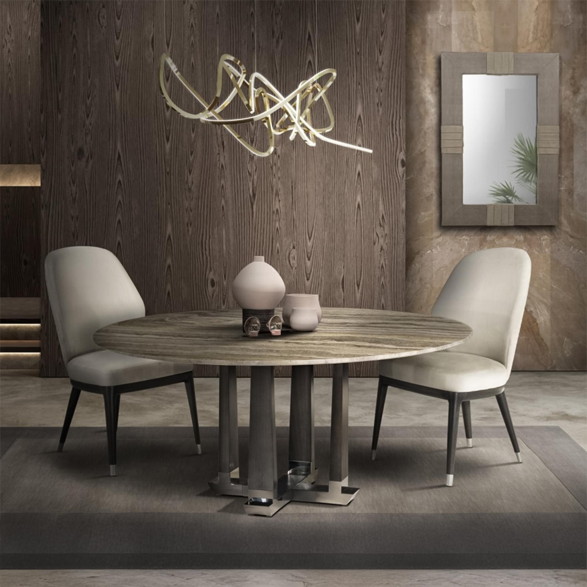 Daytona Dining Table - Round - Marble with Pedestal Base - Variation Available