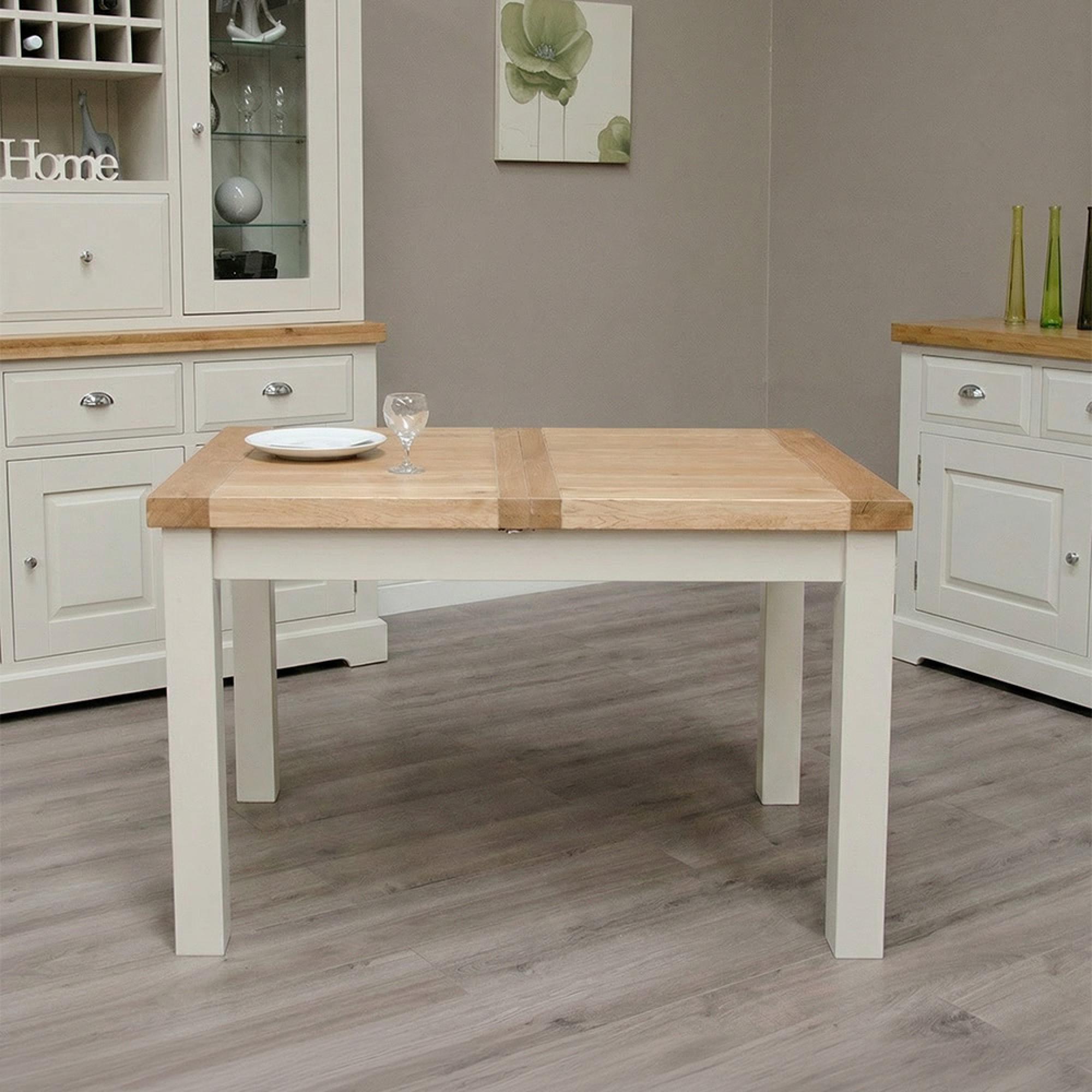 Deluxe Painted Extending Dining Table - 4-6 Seater - 122cm-162cm