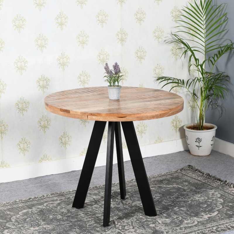 Dispur Solid Mango Wood 2 Seater Round Dining Table