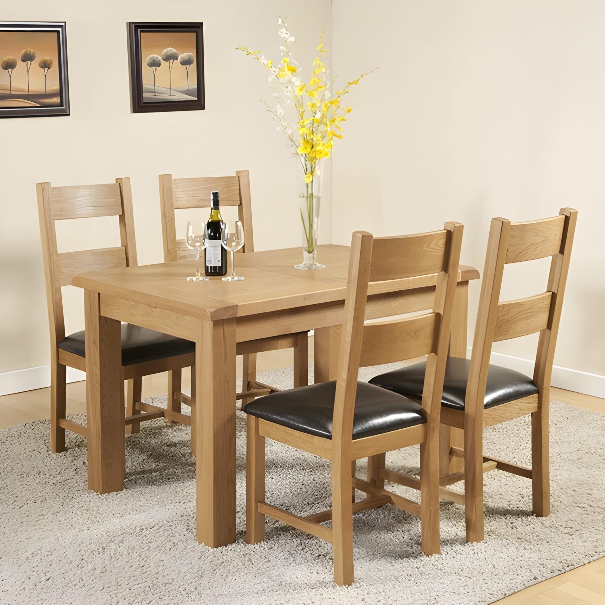 Dorset Dining Table - 4-6 Seater - 120cm-153cm - Extending - Oak