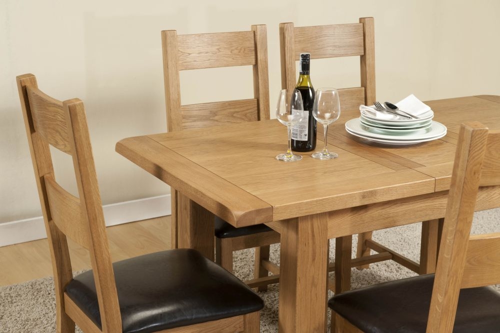 Dorset Dining Table - 4-6 Seater - 120cm-153cm - Extending - Oak