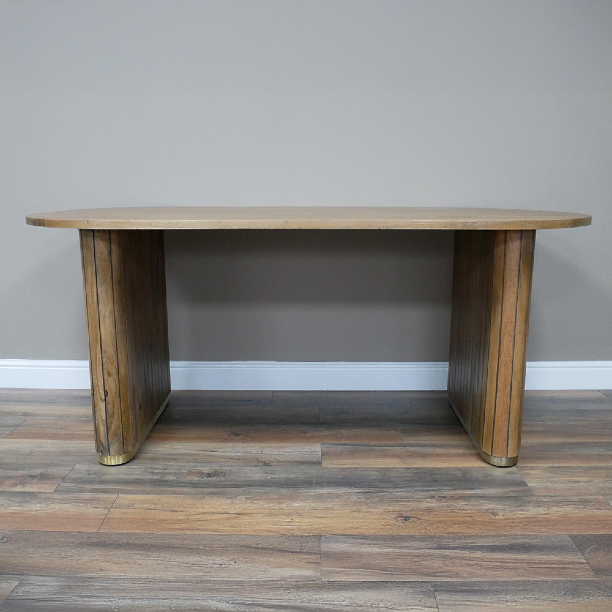 Dining Table - Mango Wood - 6 Seater - 185cm - Oval