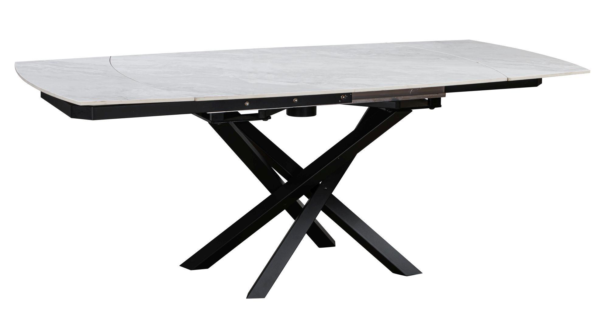 Elia Pearla Grey Ceramic 4-6 Seater Extending Dining Table - 120cm-180cm