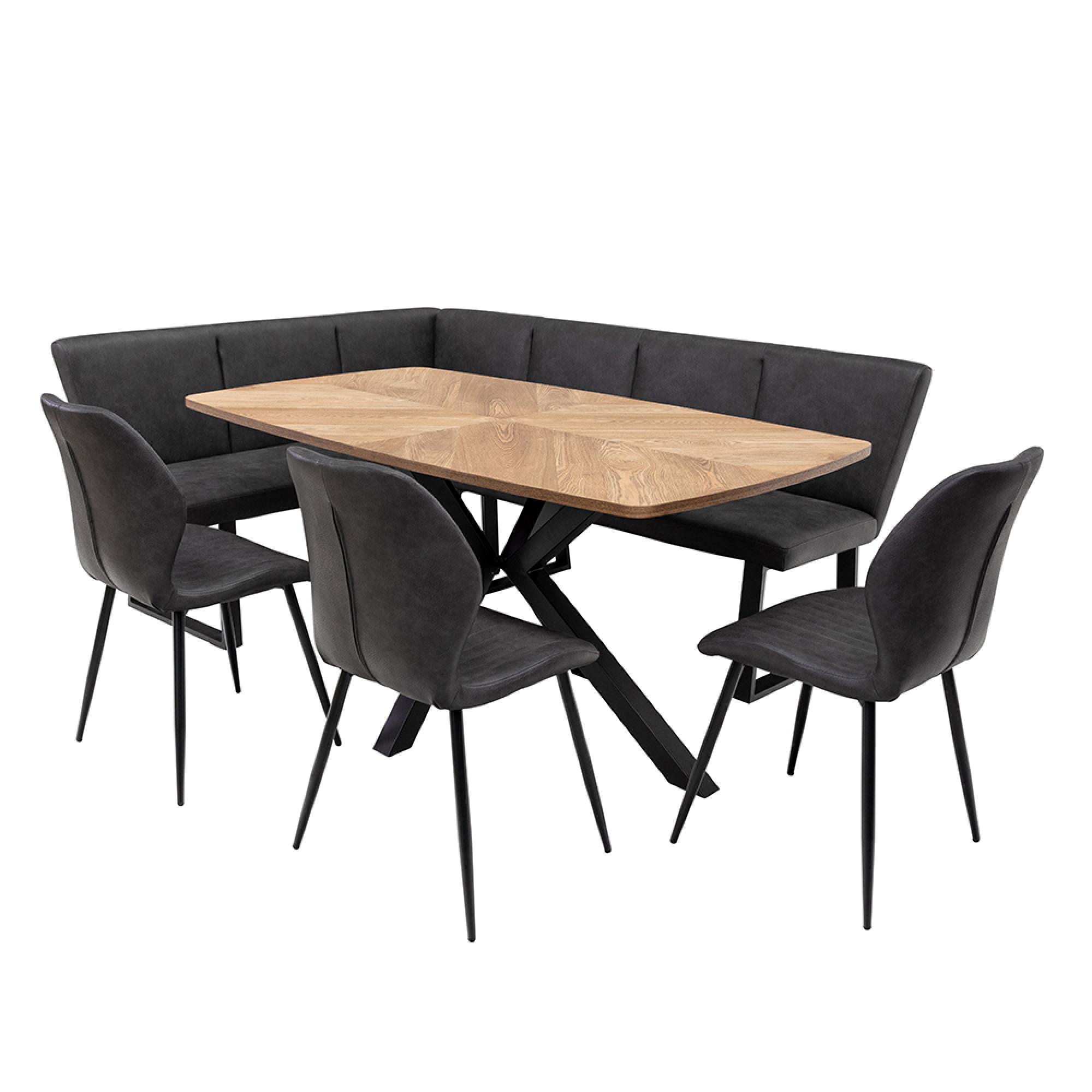 Hampton Dining Table - 6 Seater - 160cm - Spider Legs - Oak