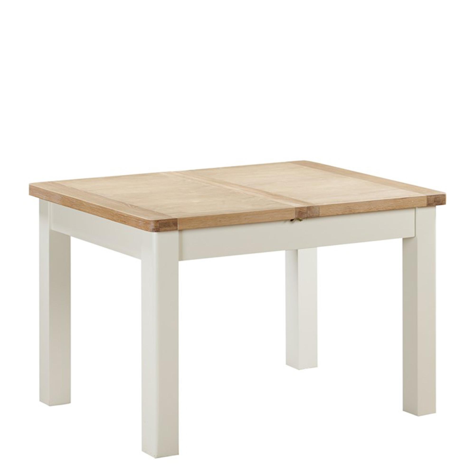 Hayley Dining Table - 4-6 Seater - 120cm-153cm - Extending - Oak and White