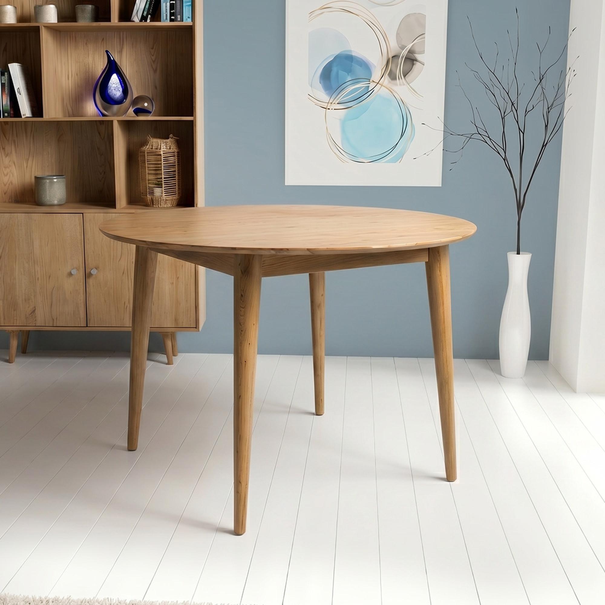 Jenson Oak Dining Table - 2 Seater - 110cm - Round