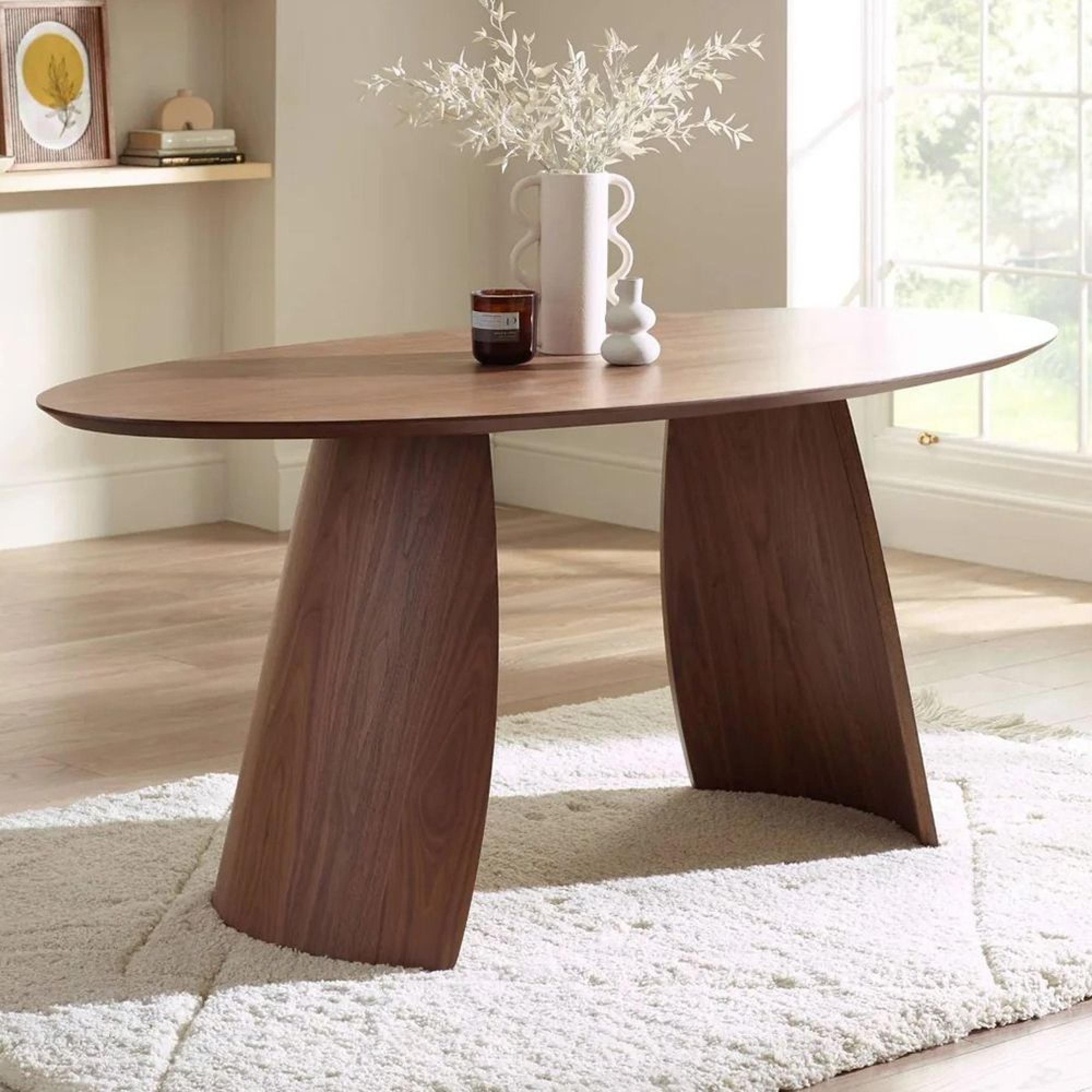 Julius Dining Table - 180cm - 8 Seater - Oval - Walnut - Wood