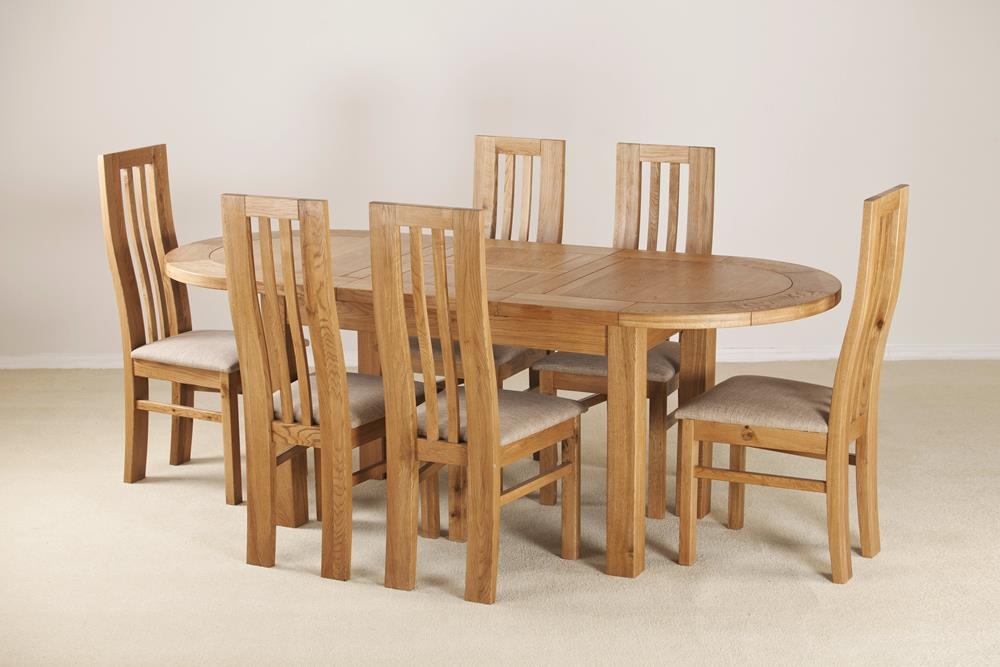 Kent Oak Oval 6-8 Seater Extending Dining Table - 161.5cm-211.5cm