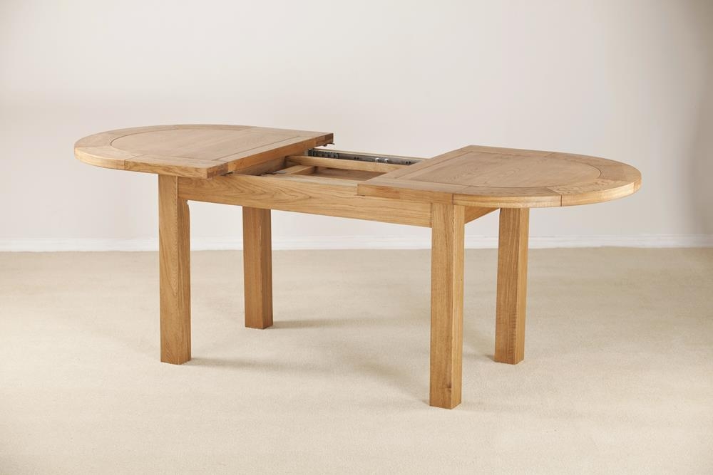 Kent Oak Oval 6-8 Seater Extending Dining Table - 161.5cm-211.5cm