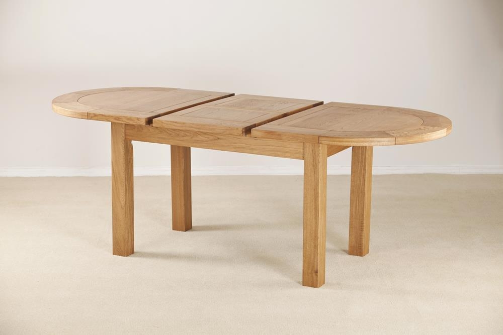 Kent Oak Oval 6-8 Seater Extending Dining Table - 161.5cm-211.5cm