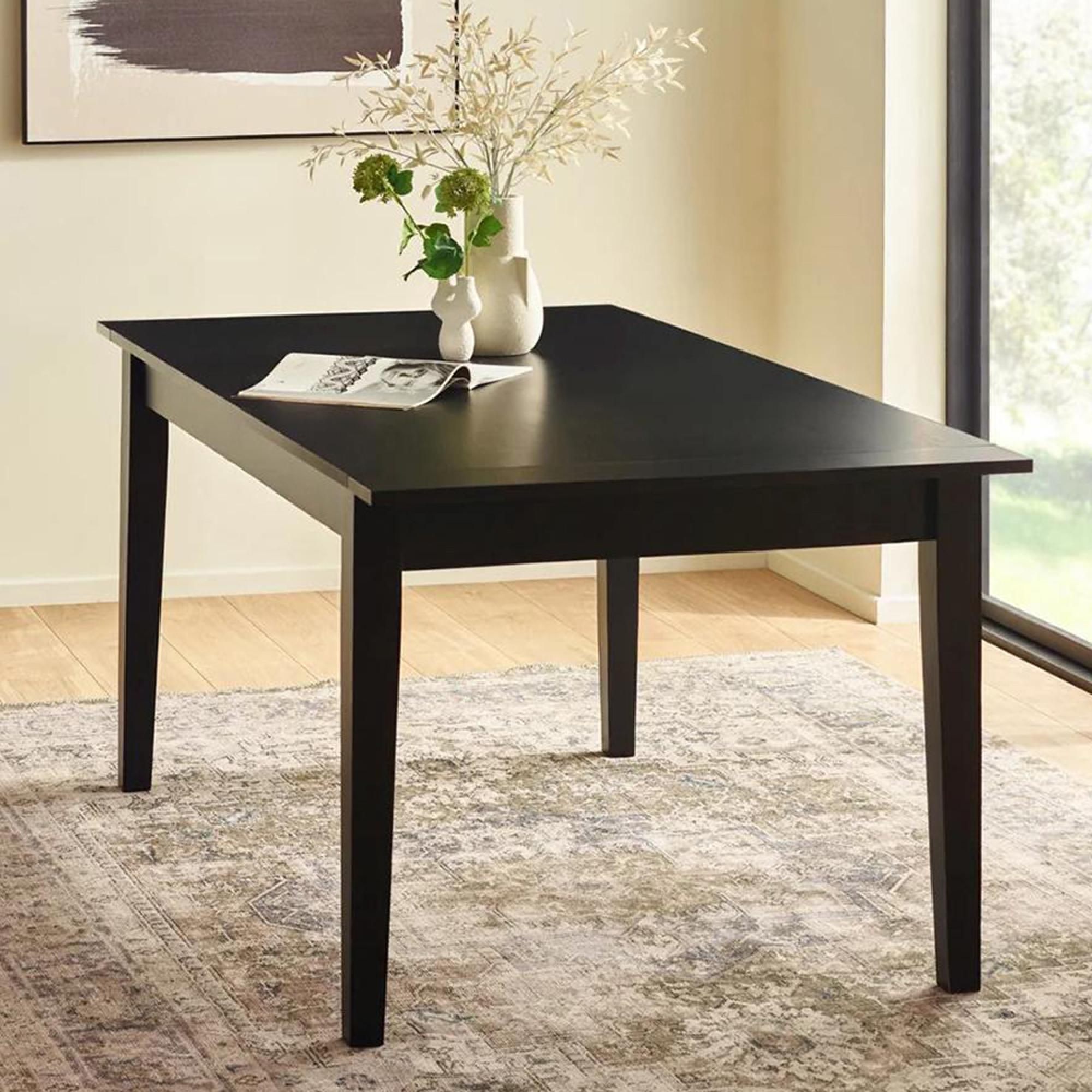 Knoxley Extending Dining Table - 173cm-251cm - 8-10 Seater - Black - Oak Veneer