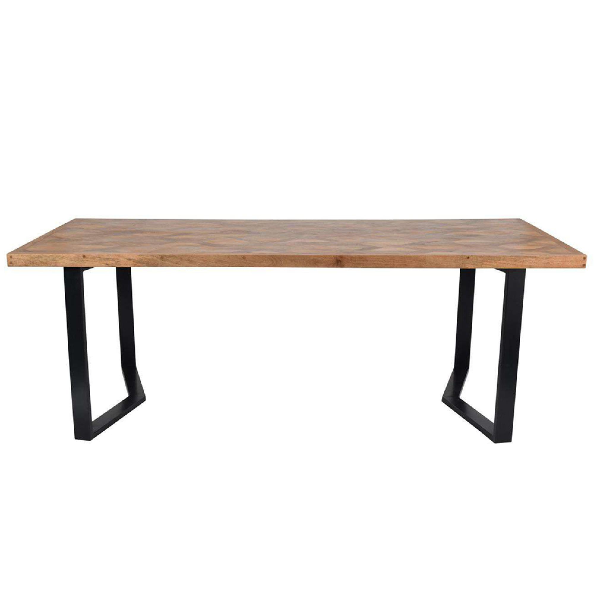 Libra Marston Geometric Wooden 8 Seater Dining Table - 220cm