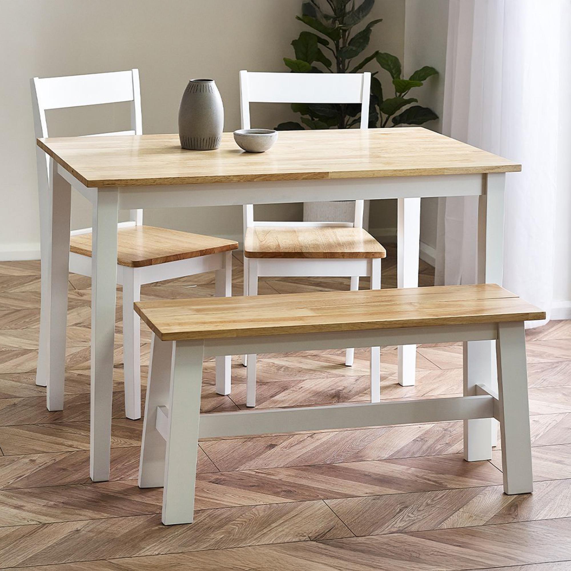 Linwood Dining Table - 114cm - 4 Seater - White Painted