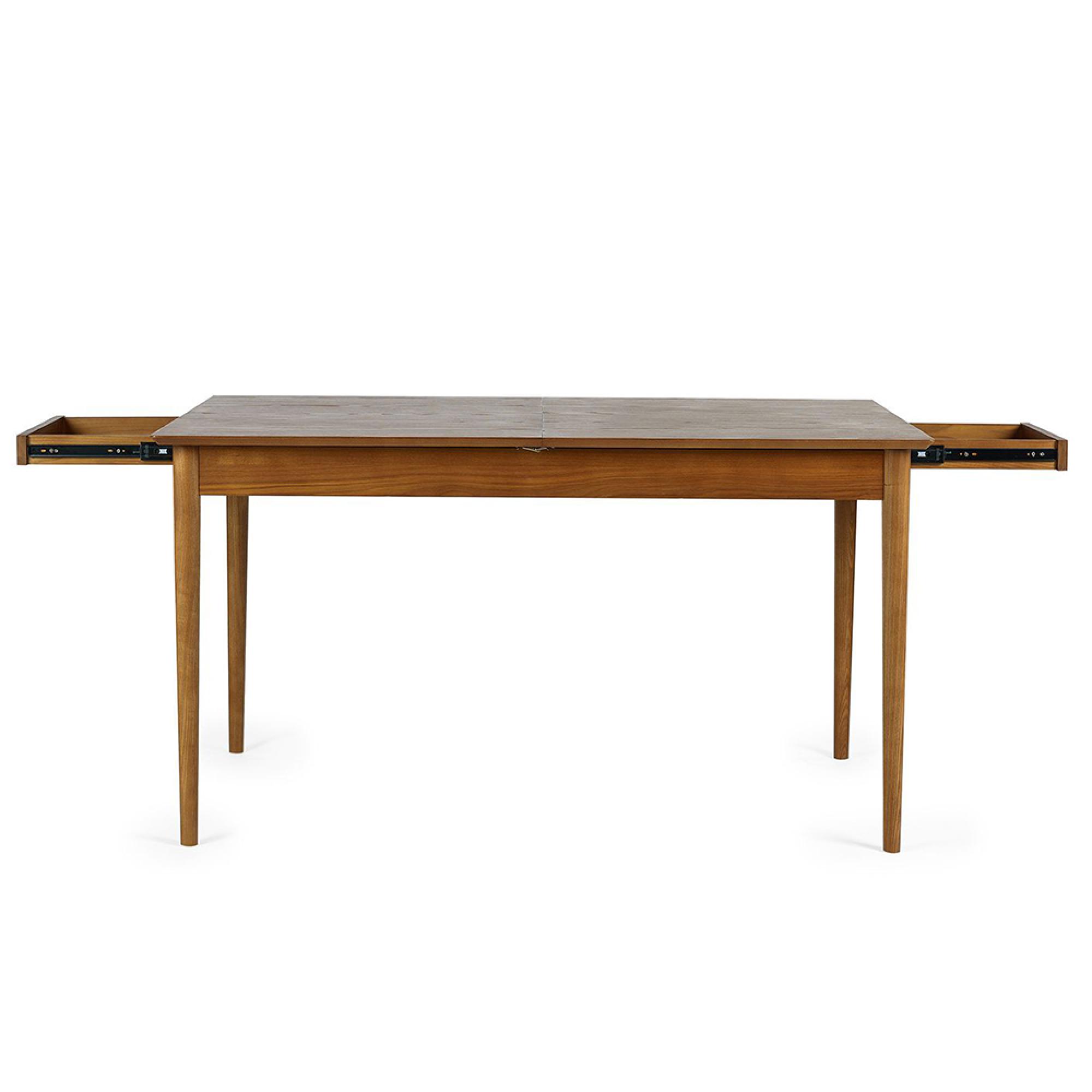 Lowry Extending Dining Table - 4-6 Seater - 140cm-180cm - Cherry Wood - Retro Style
