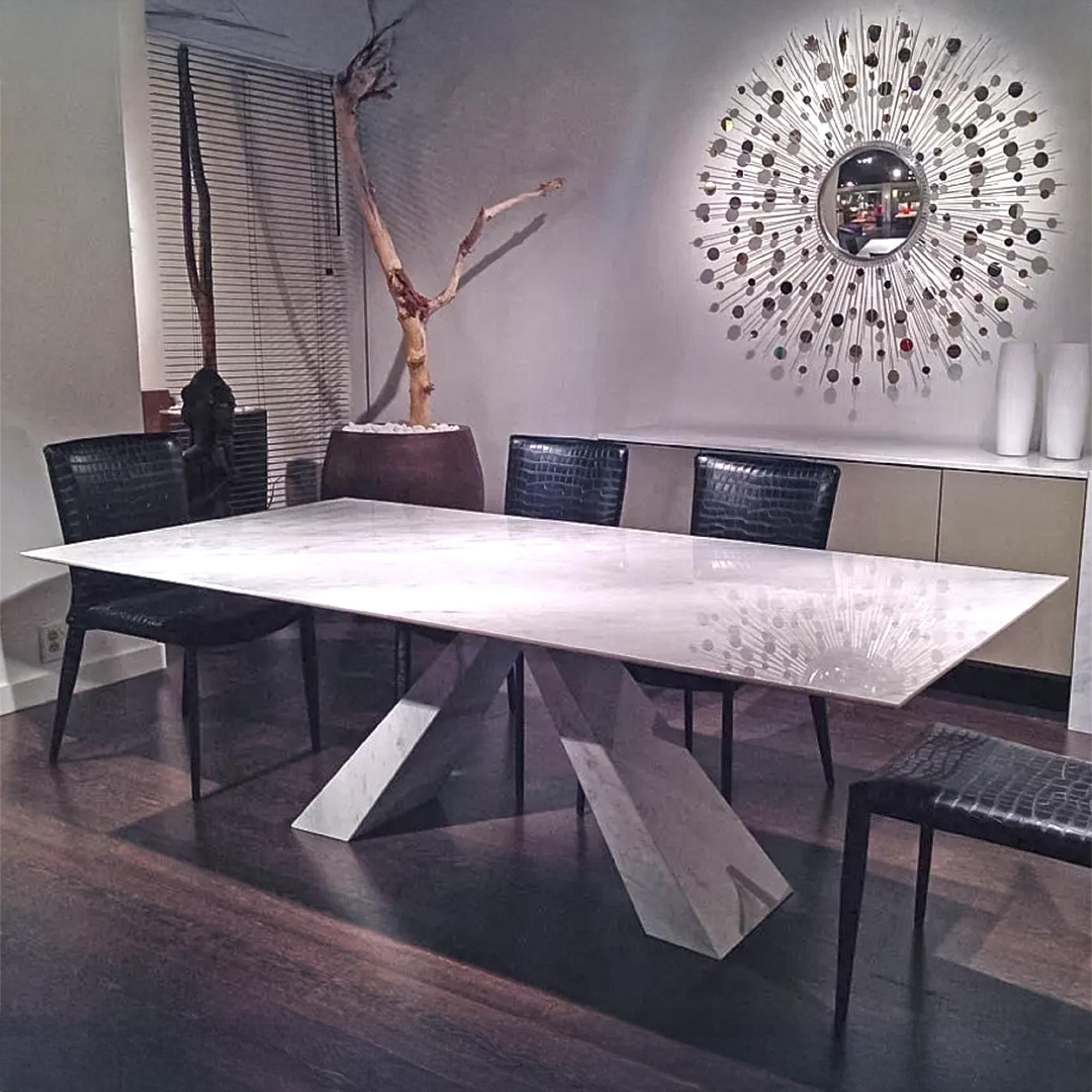 Butterfly Dining Table - Marble with Pedestal Base - Variation Available