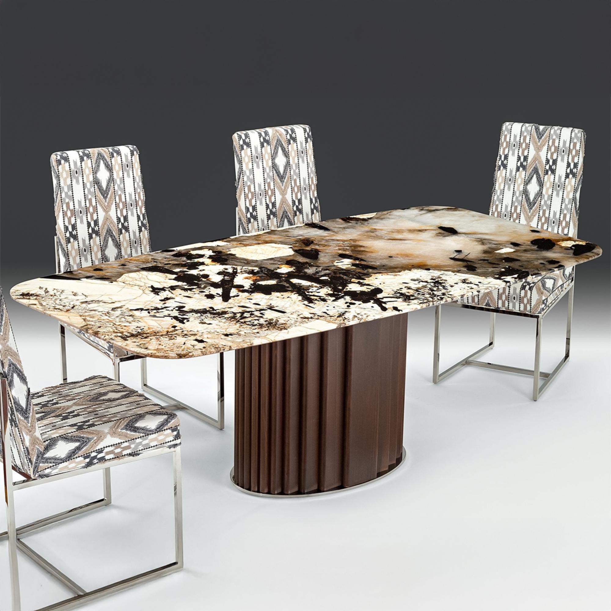 Mayfair Dining Table - Pedestal - Marble - Variation Available