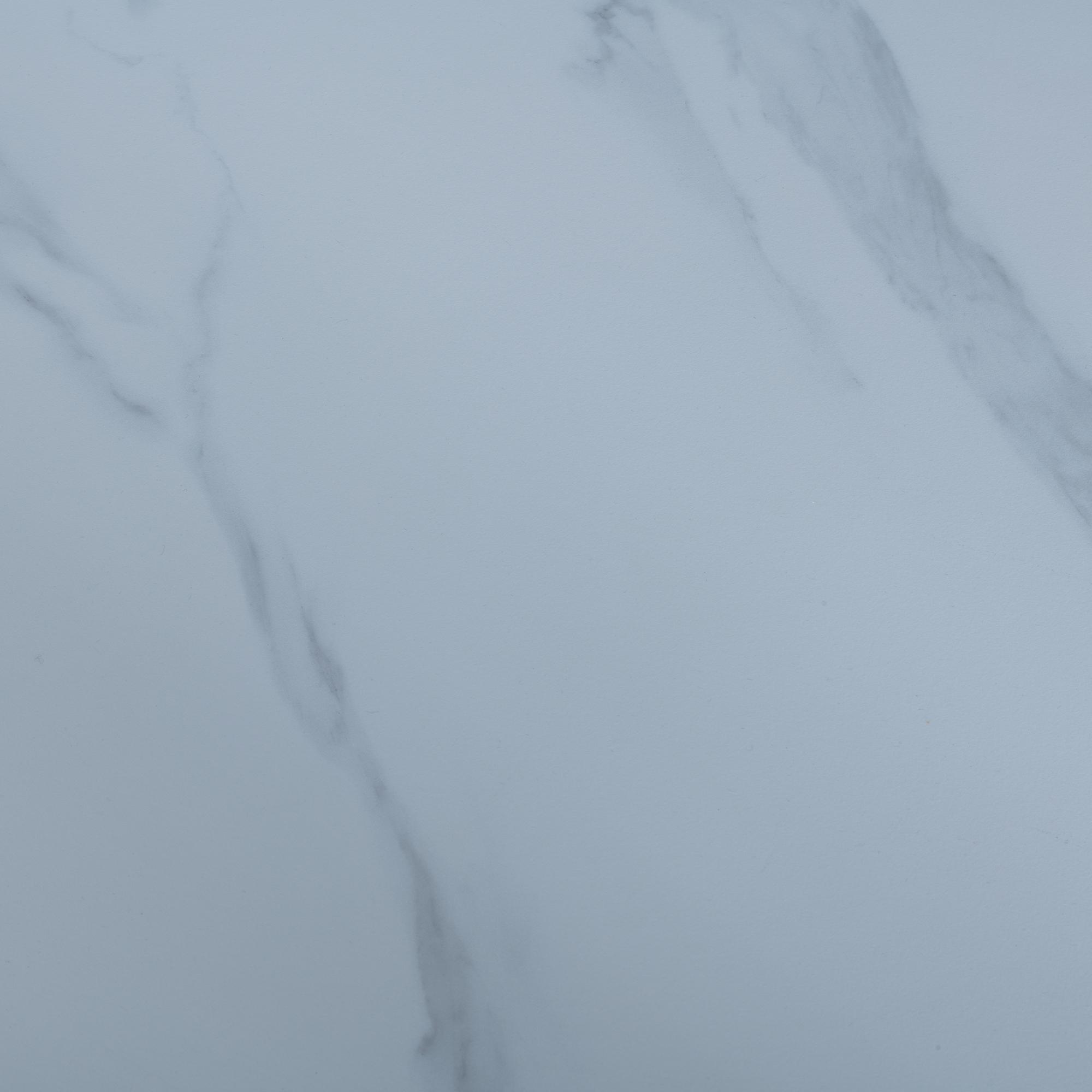 Merlin Dining Table - 6 Seater - 180cm - White Ceramic - Black Cross Base