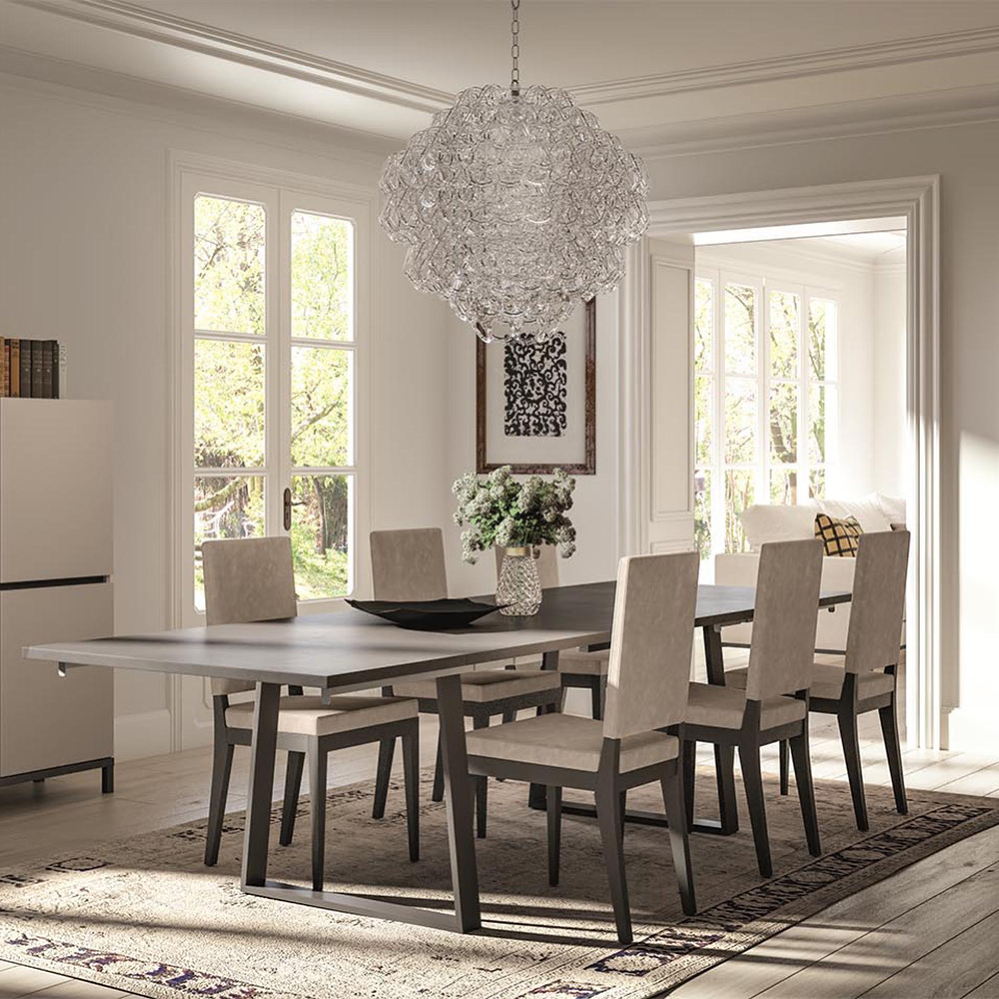 Modern Kali Dining Table - 6 Seater - 160cm - Taupe