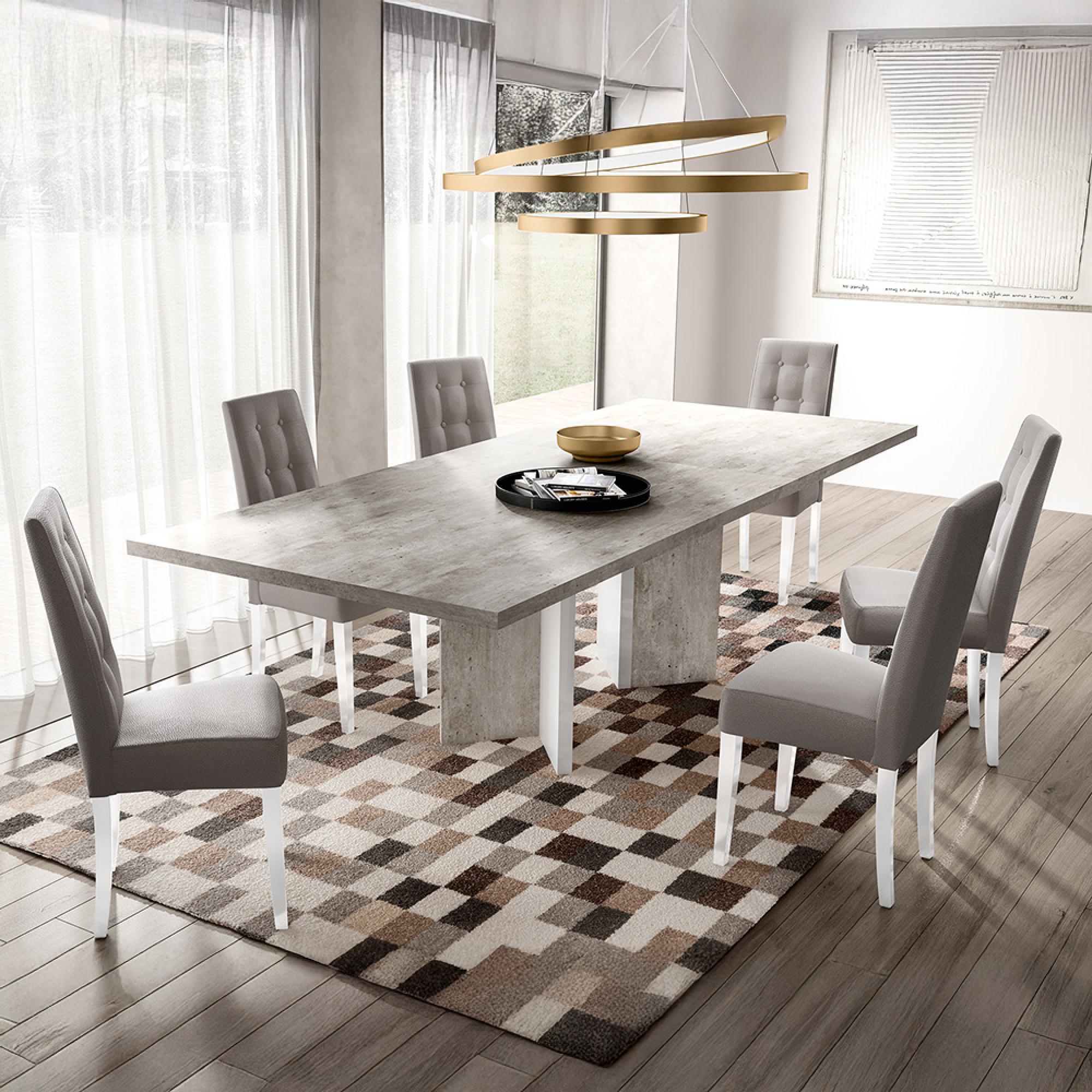 Modern Treviso Dining Table - 6 Seater - 180cm - White