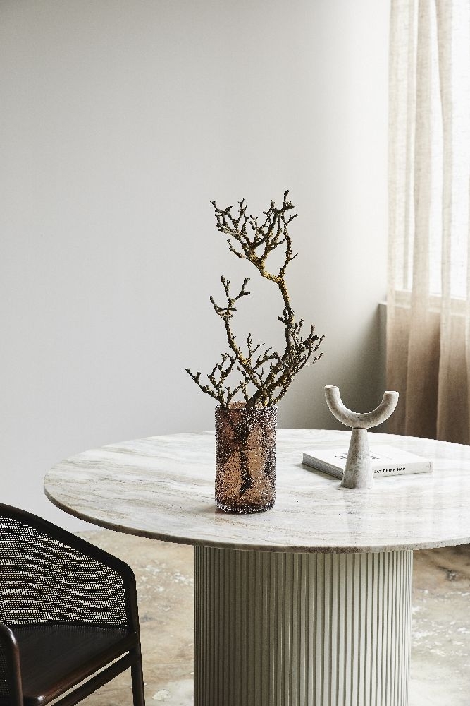 Erie Ivory Marble 4 Seater Round Dining Table