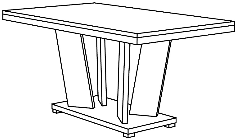 Naro 6 Seater Pedestal Dining Table