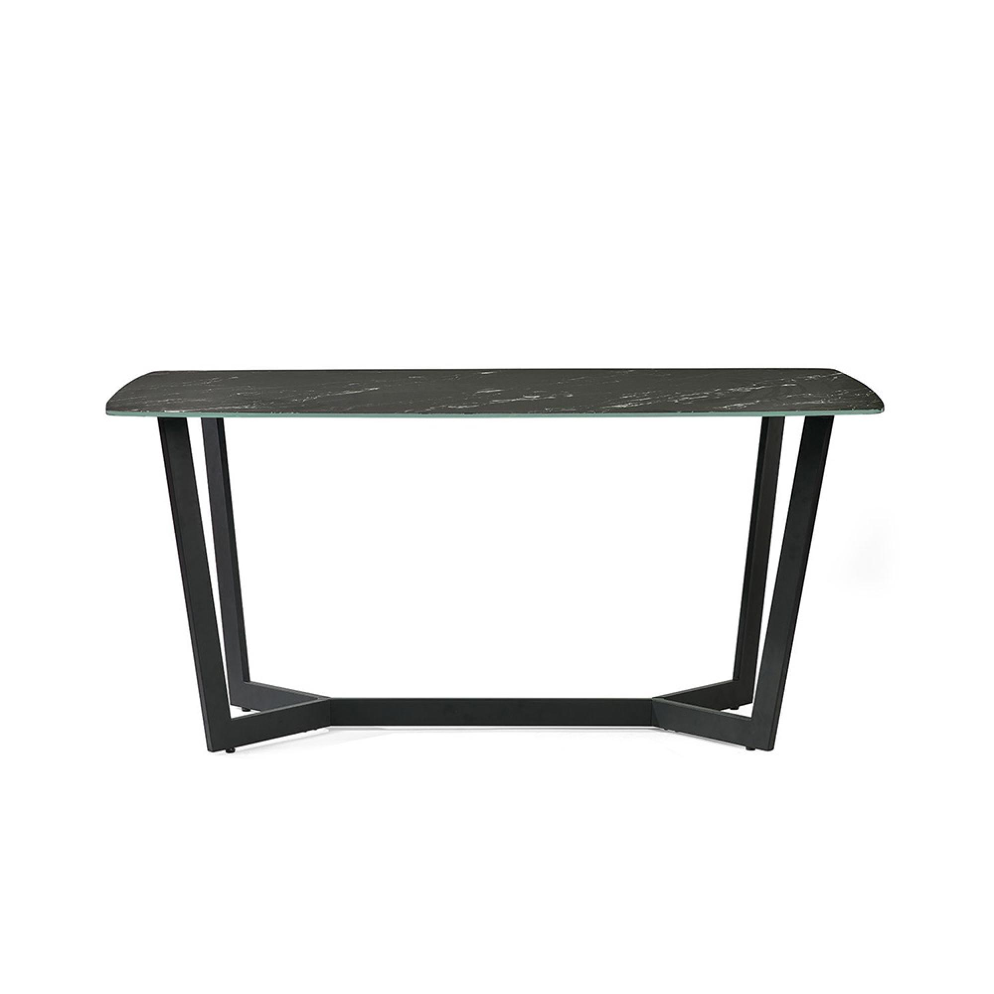 Olympus Dining Table - 6 Seater - Black Marble Effect