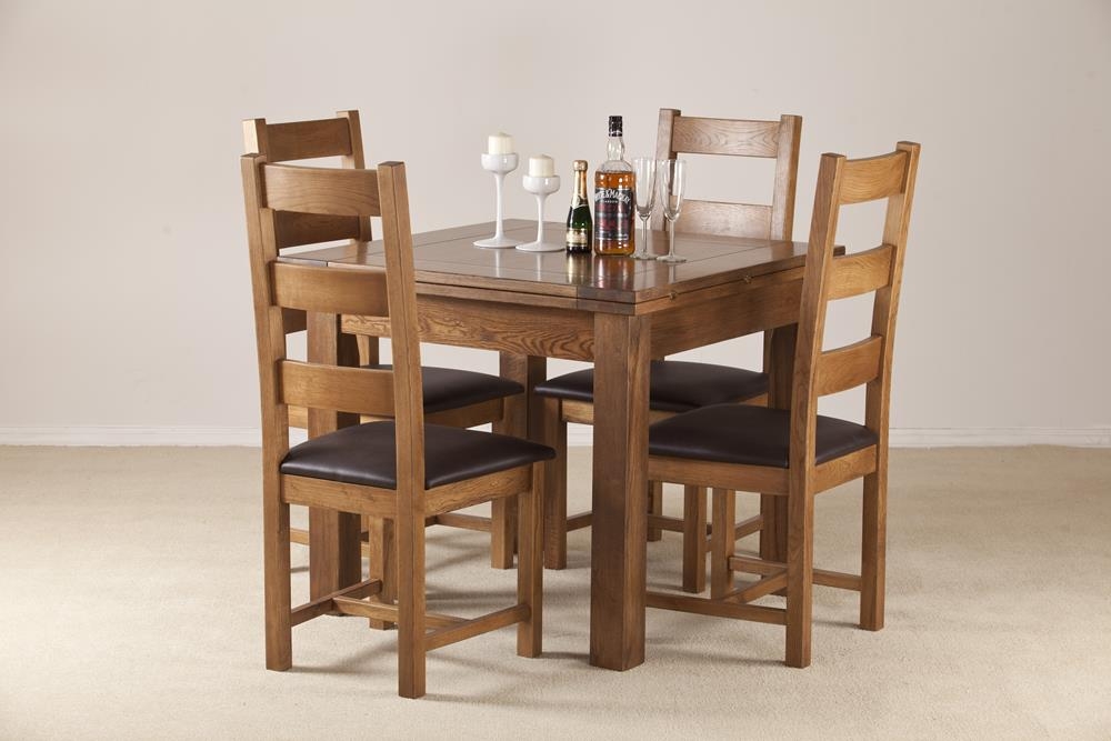 Originals Rustic Oak 2 Seater Flip Top Extending Dining Table