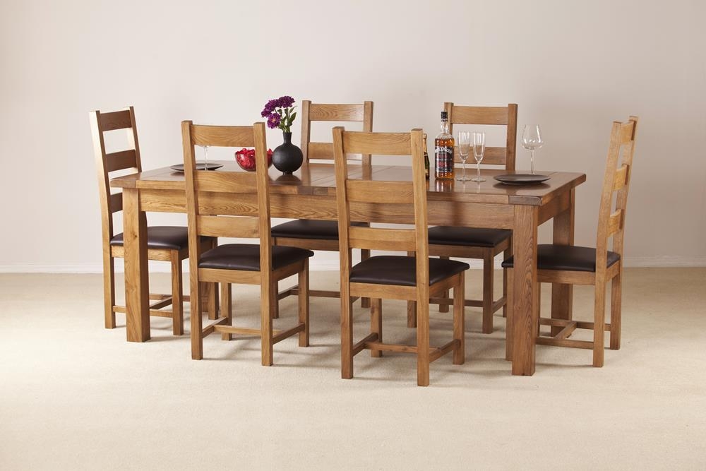 Originals Rustic Oak Large 8-10 Seater Extending Dining Table - 203.4cm-269.8cm