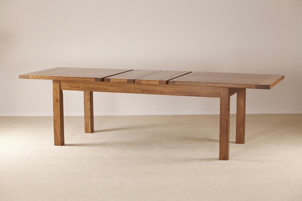 Originals Rustic Oak Large 8-10 Seater Extending Dining Table - 203.4cm-269.8cm