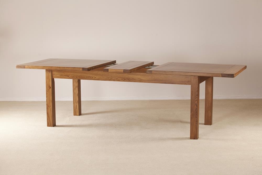 Originals Rustic Oak Large 8-10 Seater Extending Dining Table - 203.4cm-269.8cm