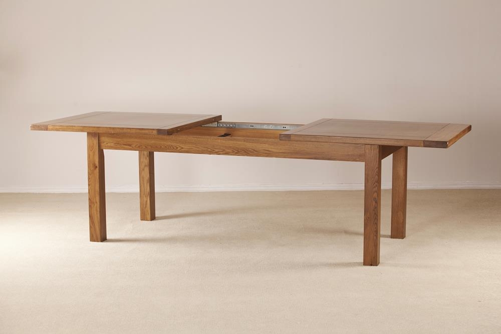 Originals Rustic Oak Large 8-10 Seater Extending Dining Table - 203.4cm-269.8cm