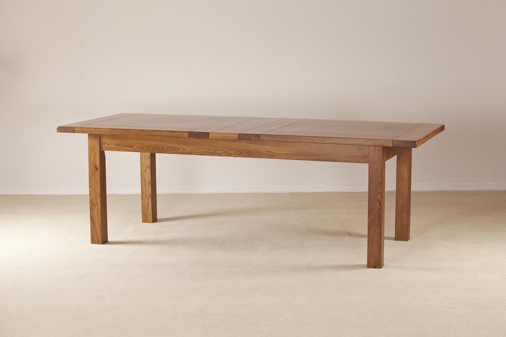 Originals Rustic Oak Large 8-10 Seater Extending Dining Table - 203.4cm-269.8cm