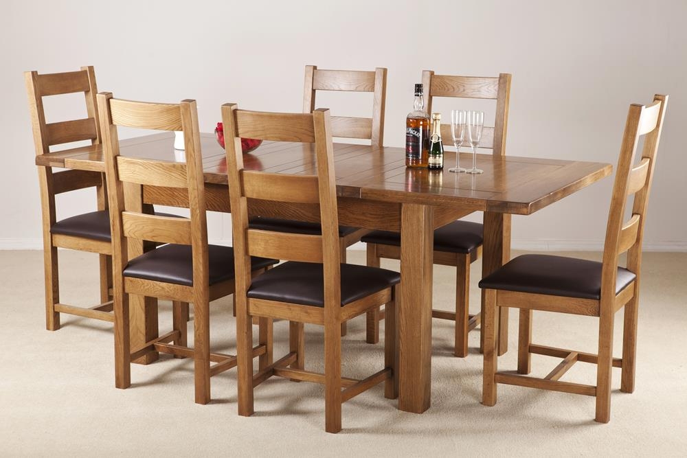 Originals Rustic Oak Medium 4-8 Seater Extending Dining Table - 132cm-198.4cm
