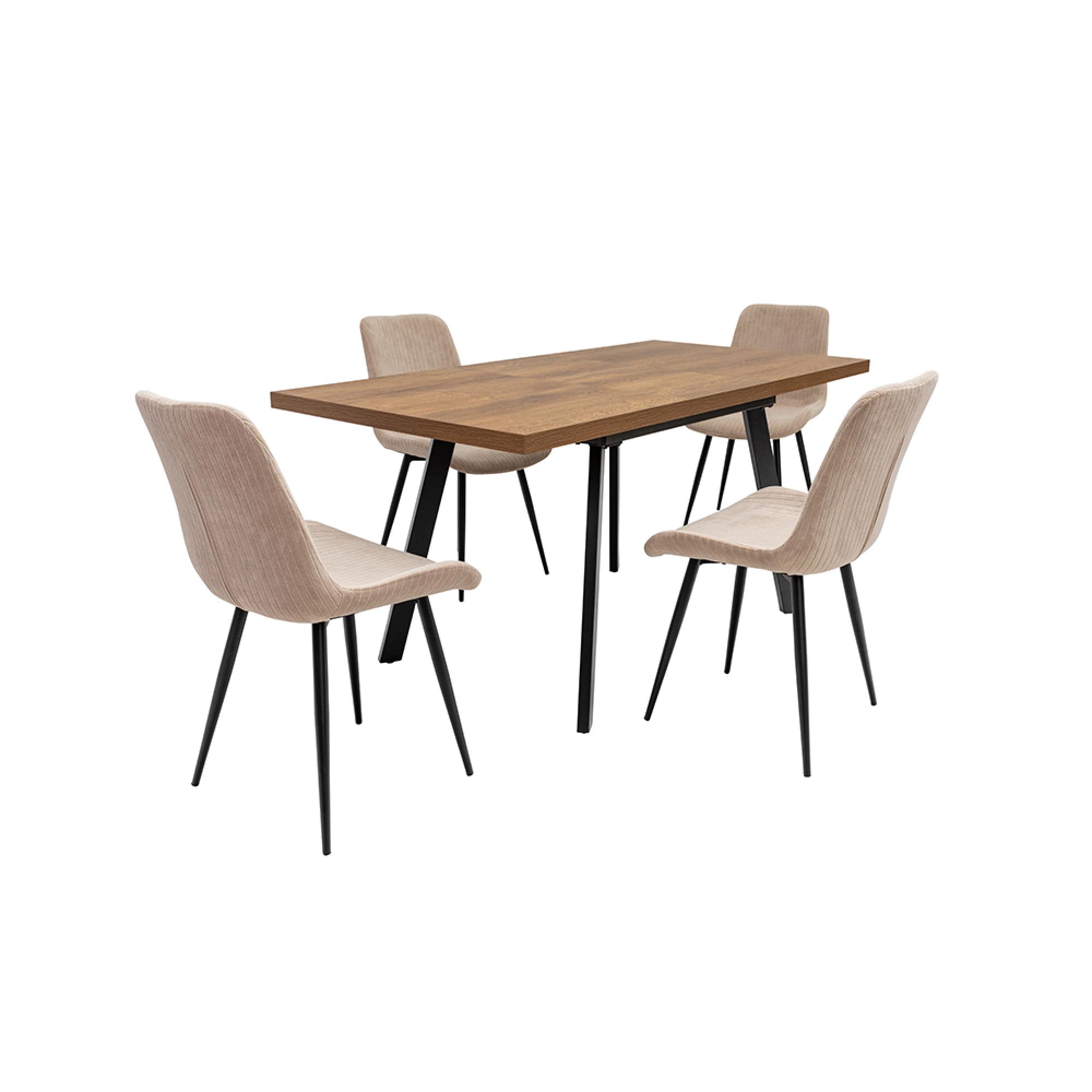 Panama Extending Dining Table - 4-6 Seater - 120cm-160cm - Dark Oak