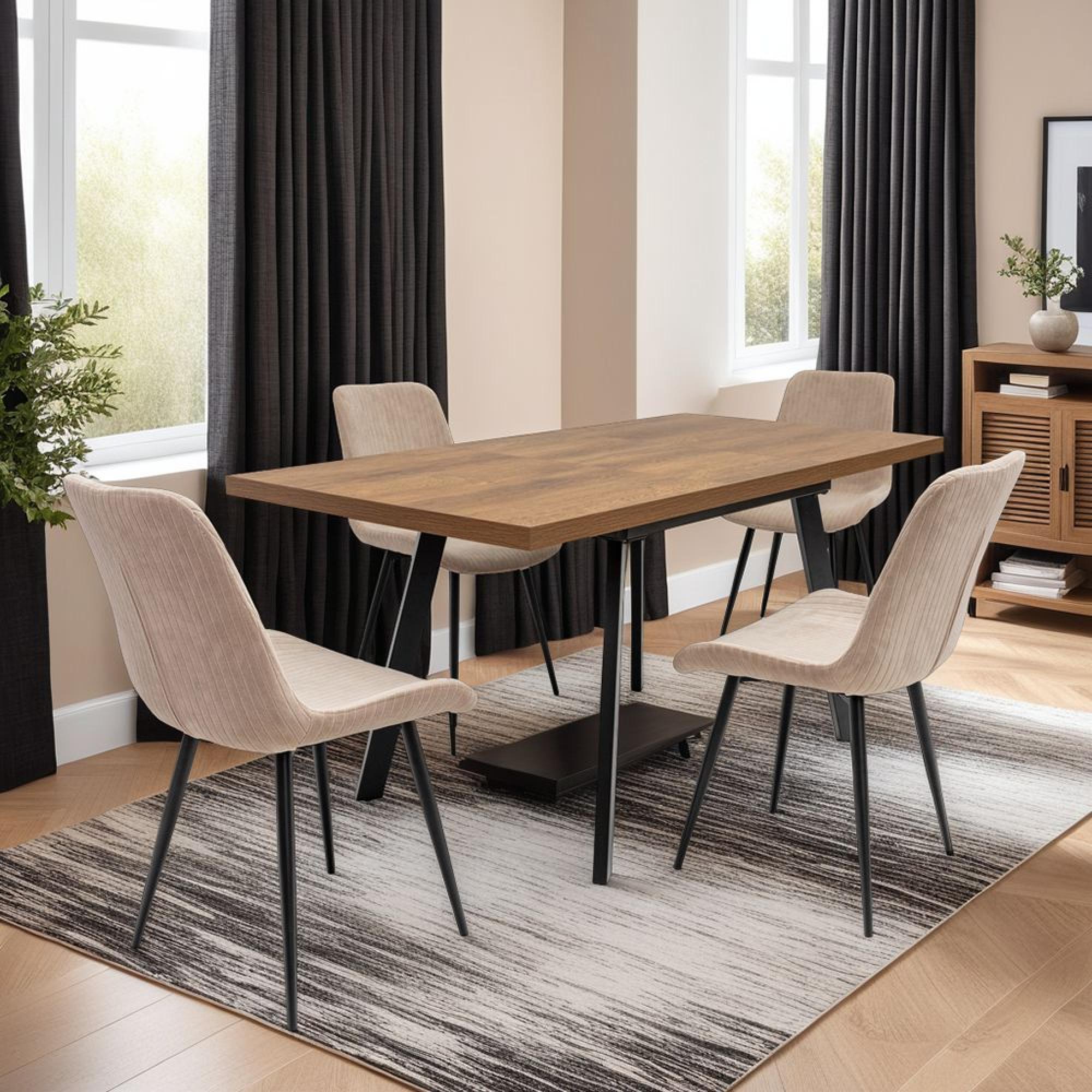 Panama Extending Dining Table - 4-6 Seater - 120cm-160cm - Dark Oak